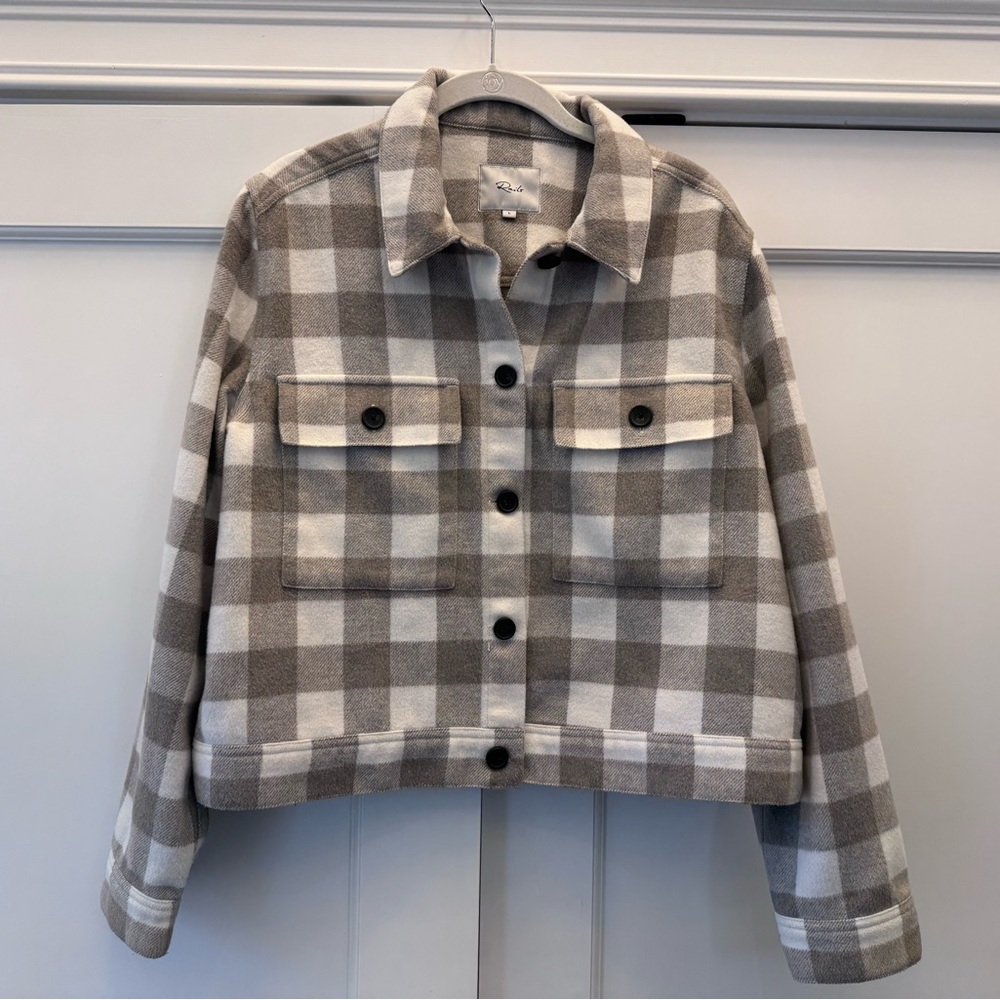 Rails Beige and White Steffi Crop Jacket. NWOT
